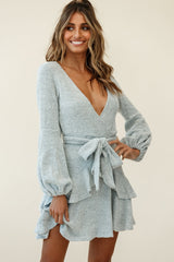 Dresden Long Sleeve Knit Dress Marble Grey