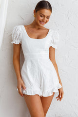 Love Like This Tied Back Romper White