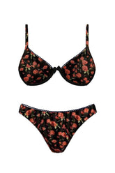 La Dolce Vita Bikini Bottom Rose Black/Red