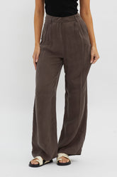 Dodie Straight Leg Trouser Pants Warm Grey