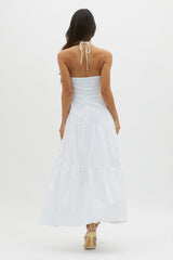 Bondi Rose Decoration Maxi Dress White