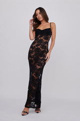 Must Be Love Lace Maxi Dress Black