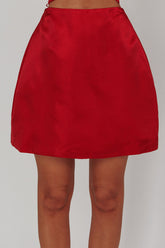 Count Down A-Line Mini Skirt Red