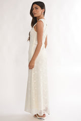 Kensi Sleeveless Crochet Maxi Dress Oat