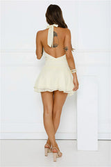 On Her Level Halter Mini Dress
