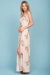 Topanga High Slit Jumpsuit Nude