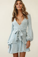 Dresden Long Sleeve Knit Dress Marble Grey