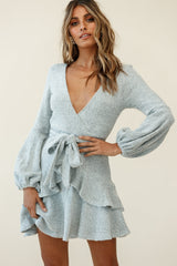 Dresden Long Sleeve Knit Dress Marble Grey