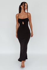 Marcella Keyhole Bust Maxi Dress Black