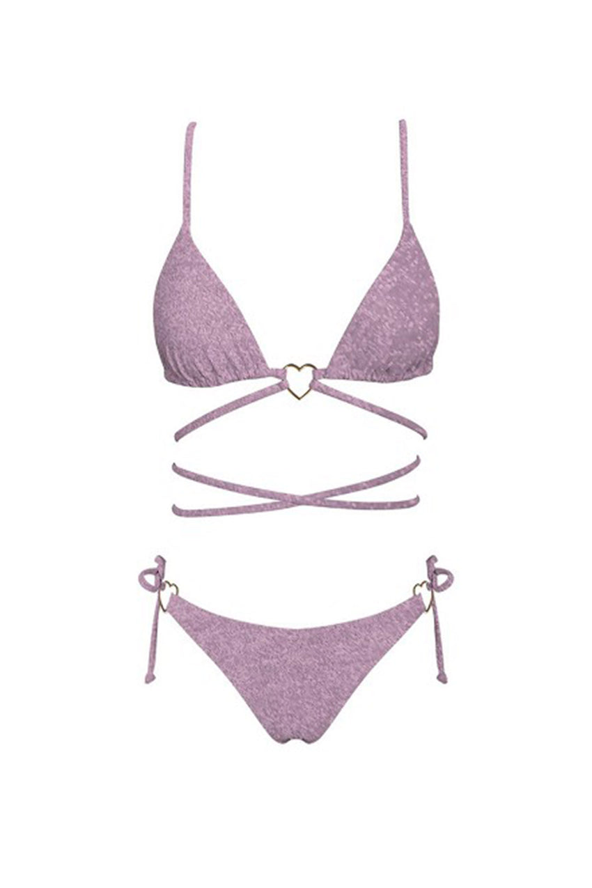 Summer Love Strappy Bikini Top Rose Shimmer